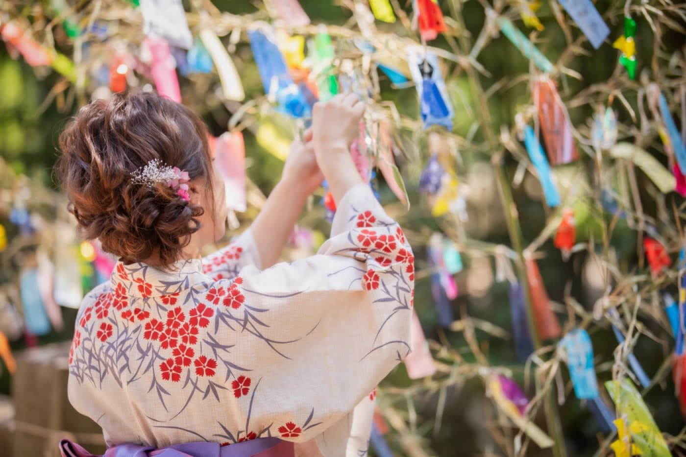 Anak-Anak Membuat Permohonan pada Hari Festival Bintang