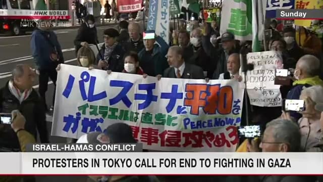 Demonstran di Tokyo Serukan Penghentian Pertempuran di Gaza