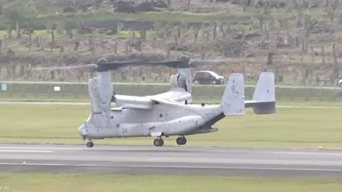 SDF Darat Jepang Melanjutkan Penerbangan Osprey